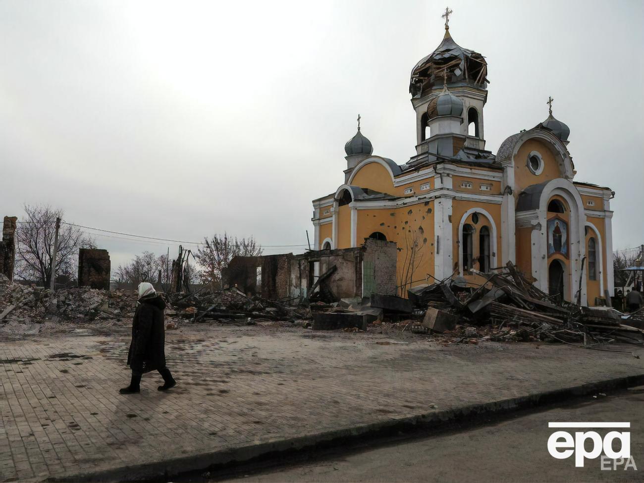 Обстрелянная оккупантами церковь в Малине, Житомирской области