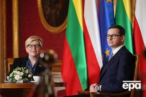Санкції проти РФ треба продовжити, щоб війна проти України була якомога дорожчою для Росії, зазначила Шимоніте на спільній пресконференції з Моравецьким