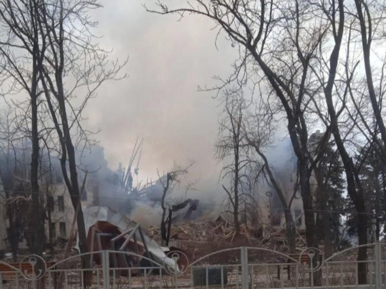 This is the theater of Mariupol after the bombing