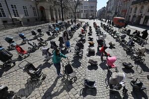 Акцию провели на площади Рынок во Львове