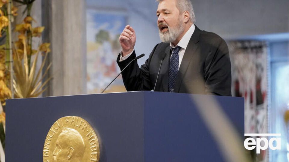 Во время вручения Нобелевской премии Муратов произнес речь, в которой вспомнил Украину