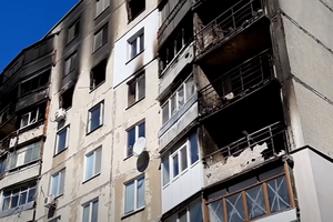 Квартира Романченко и весь этаж, на котором она находилась, полностью сгорели