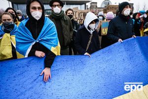 Мітинг на підтримку України у Берліні, 25 лютого