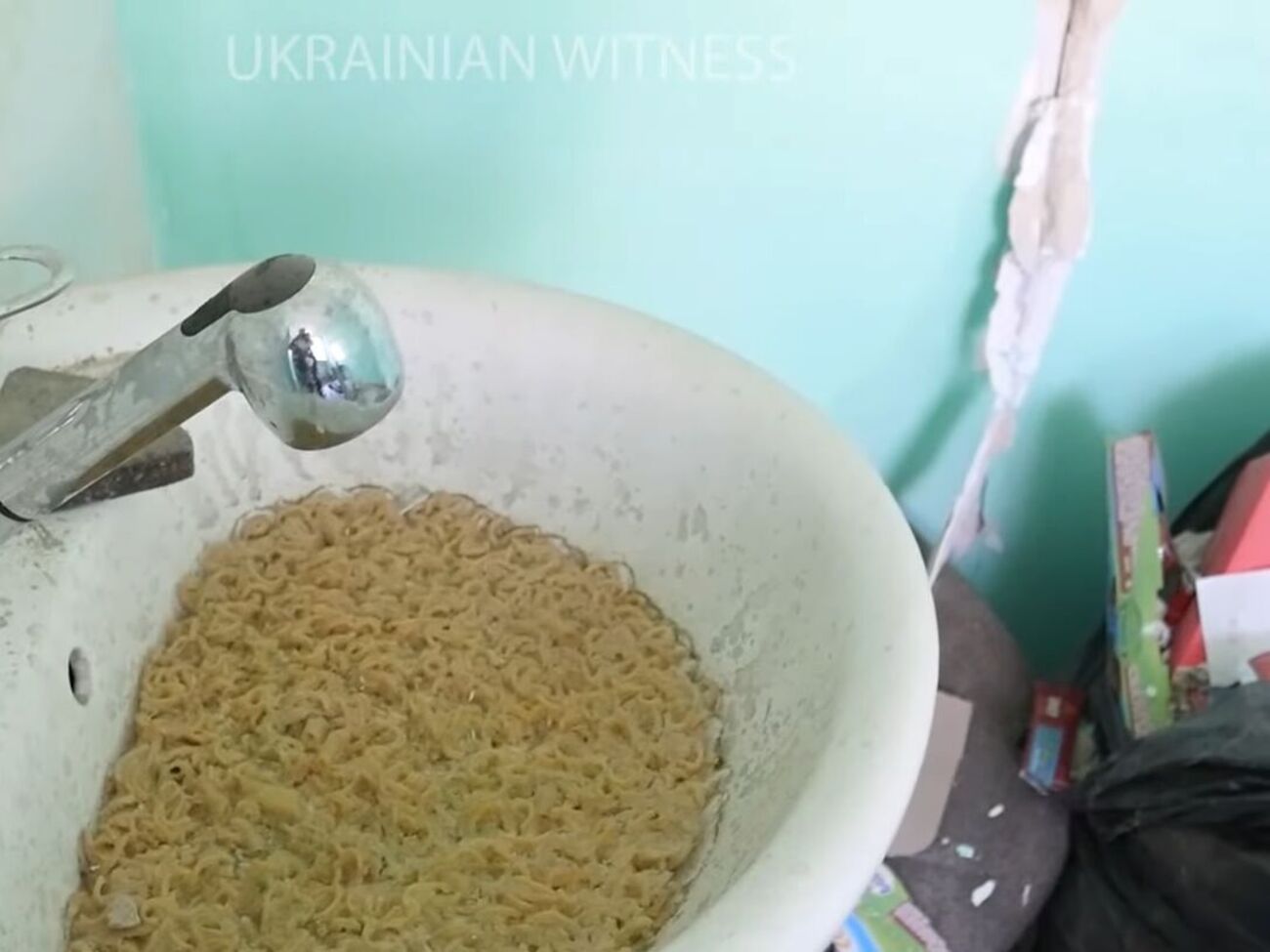 Такое "блюдо" оккупанты оставили в раковине