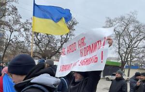 Жители Бердянска протестуют против оккупантов