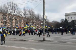 На мітинг, за оцінкою МВС, вийшло щонайменше 2 тис. осіб