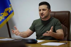 Зеленский (на фото) поговорил по видеосвязи с Маском
