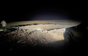 Геращенко показал воронку от взрыва ракеты