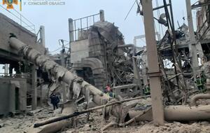 Уже разрушенная ТЭЦ в Ахтырке подверглась новому обстрелу