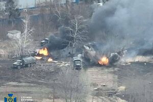 В Киевской области разбили колонну российских оккупационных войск