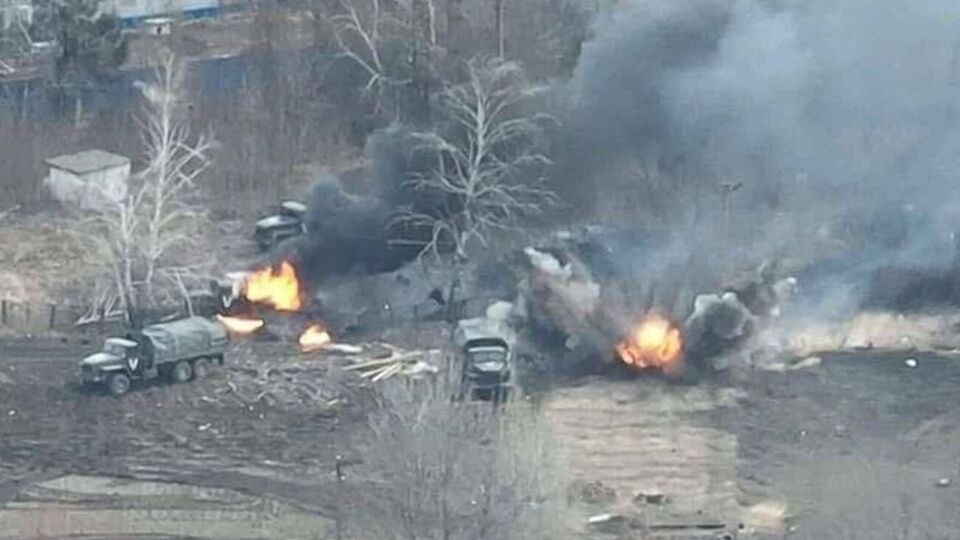 В Киевской области разбили колонну российских оккупационных войск