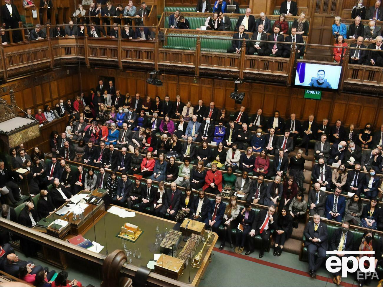 Зеленський виступив перед Палатою громад через відеозв'язок