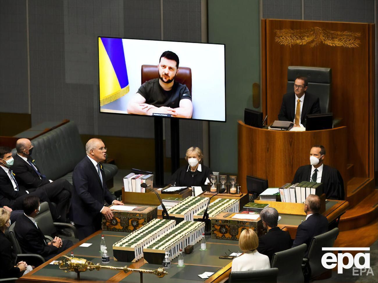 Зеленский 31 марта обратился к парламенту Австралии