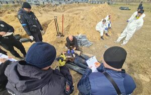 Масові вбивства окупантами цивільних у Бучі в російській делегації називають "постановкою акторів Голлівуду", зазначив Подоляк