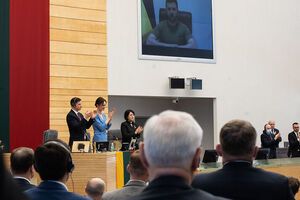 Члени литовського Сейму стоячи аплодували Зеленському