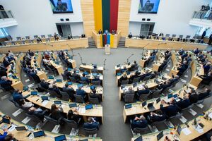 Зеленский 12 апреля выступил в Сейме Литвы