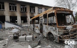 95 учебных учреждений в Украине разрушено в результате бомбардировок РФ. На фото – школа под Киевом после ухода оккупантов