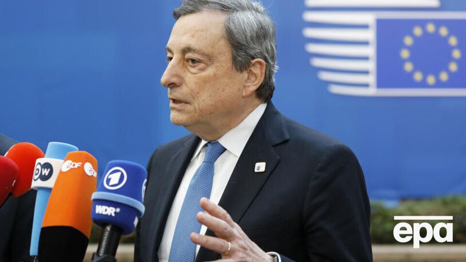 Драґі: Нам потрібно допомагати українцям безпосередньо. Не зробити це було б рівносильно тому, щоб сказати їм: здавайтеся, приймайте рабство та підкорення