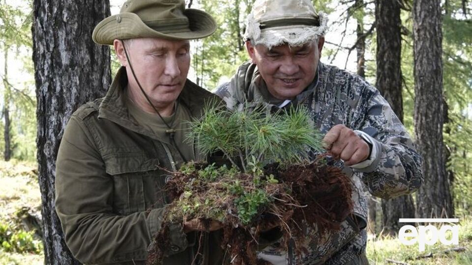 Путин и Шойгу во время отпуска в Туве, август 2018 года