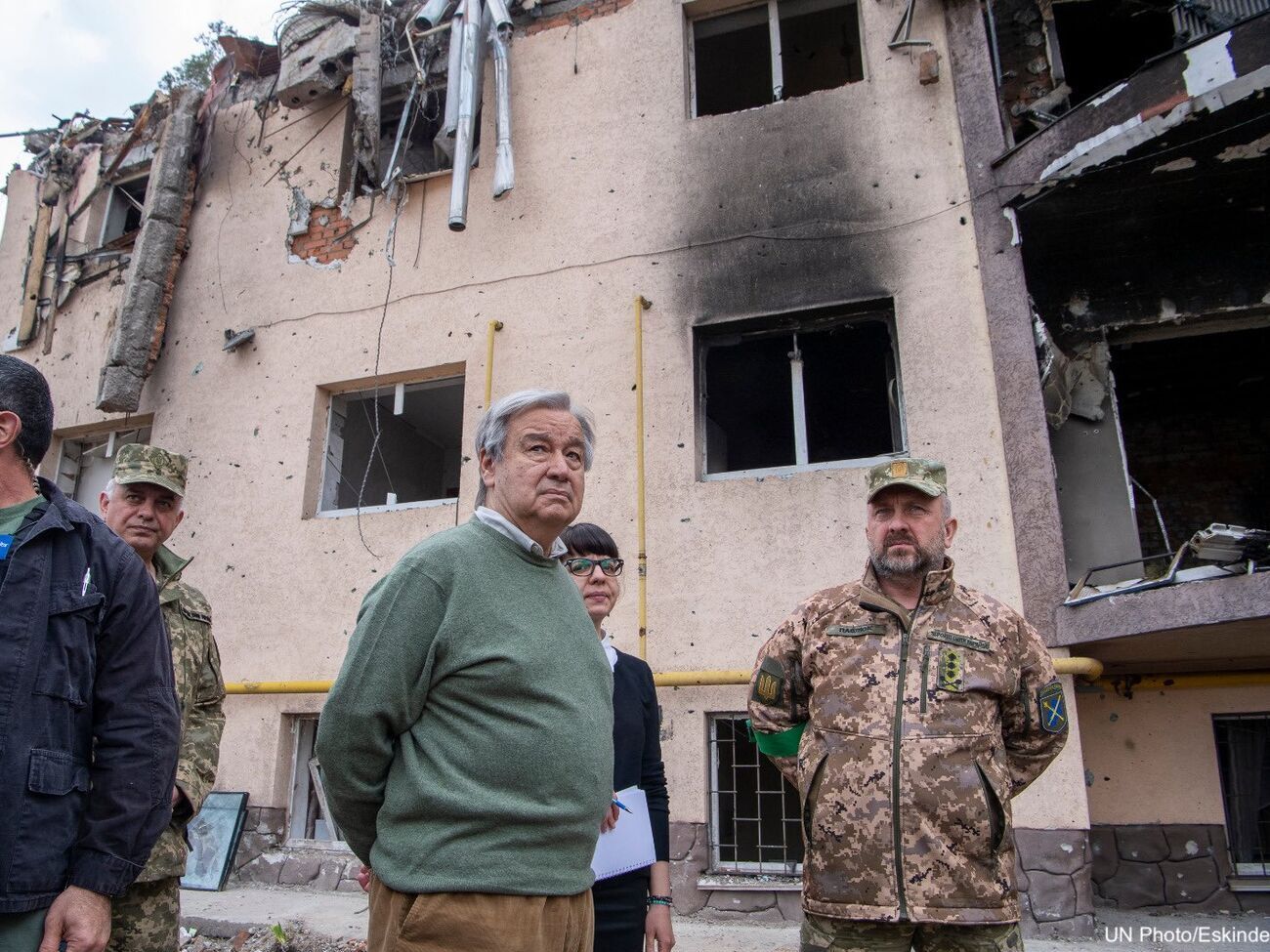 Гутерріш 28 квітня відвідав Київ і Київську область. Увечері Росія завдала по українській столиці ракетного удару