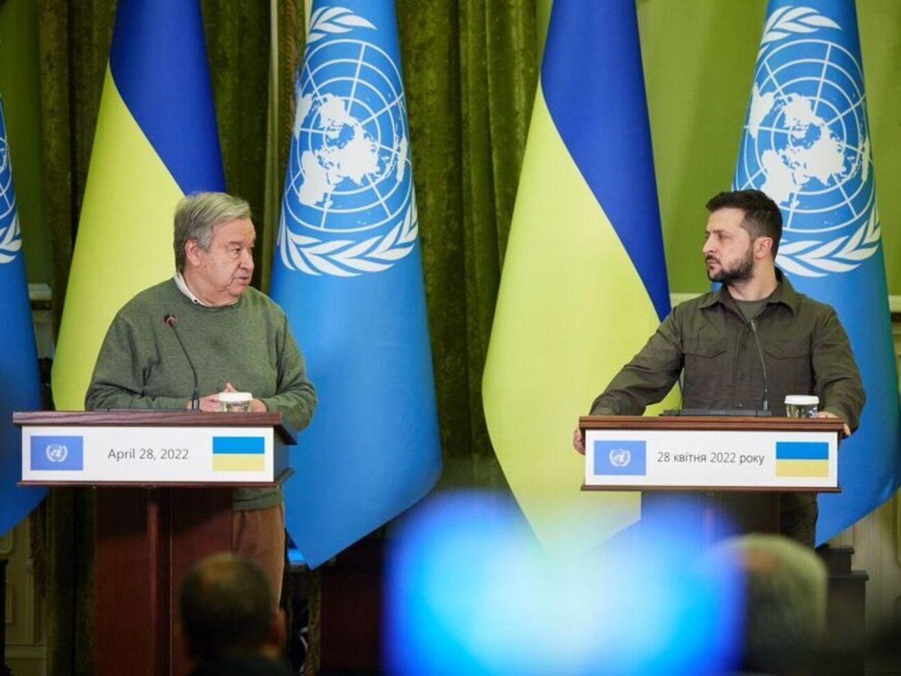 Зеленський говорив учора, що ракетний удар по Києву під час візиту Гутерріша "багато говорить" про бажання РФ принизити ООН