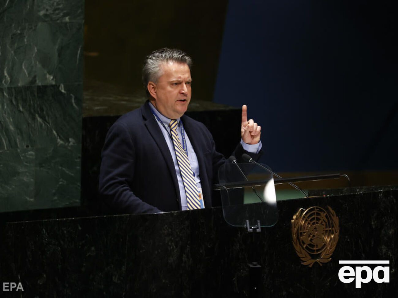 Перед голосуванням щодо резолюції Кислиця порівняв РПЛ ООН із "Титаніком"