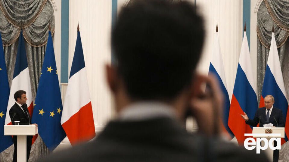 З початку повномасштабного вторгнення РФ в Україну Макрон спілкувався з Путіним вісім разів