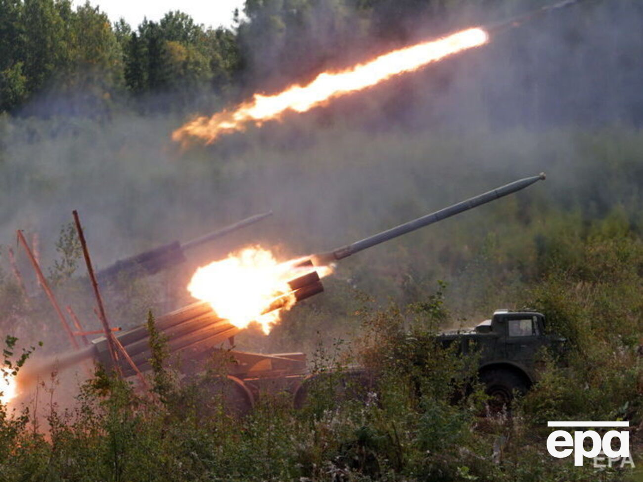 Оккупанты вели огонь из "Ураганов"