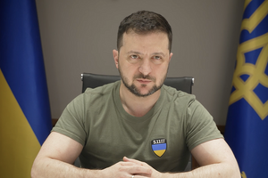 Зеленський (на фото) повідомив, що провів продуктивні перемовини з канцлером ФРН Шольцом