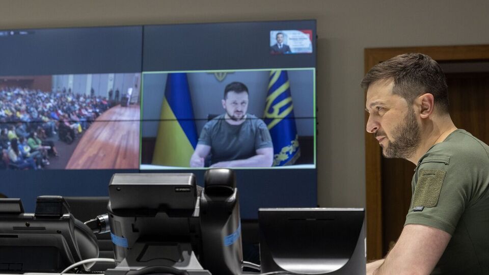 Зеленський виступив через відеозв'язок