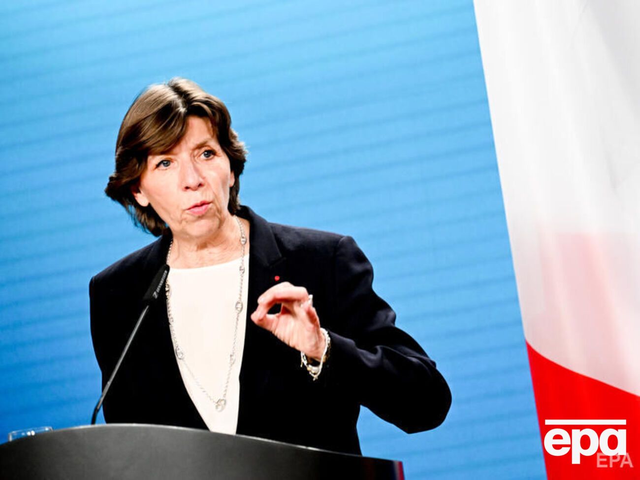 Колонна впервые приехала в Киев в статусе главы МИД Франции