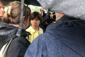 Колонна посетила Бучу под Киевом