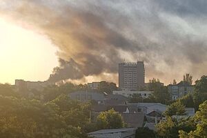 Один из взрывов повредил электрическую подстанцию