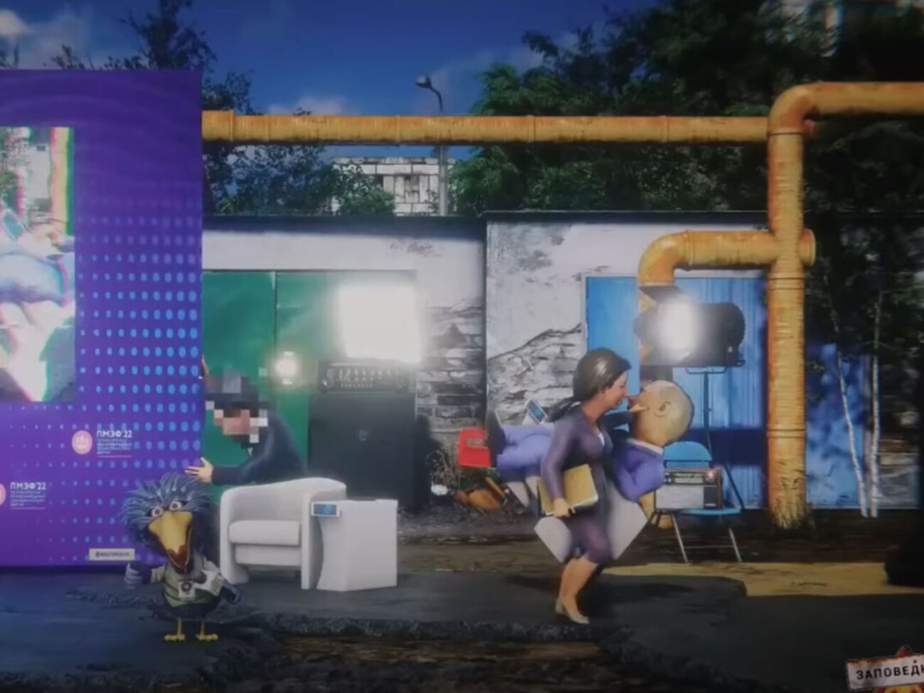 "Конец презентации&nbsp;&ndash; разбирай декорации!" &ndash; говорит в ролике корреспондент-ворона