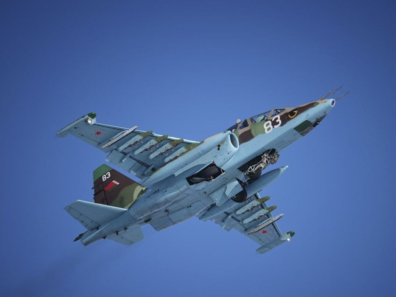 Модернізацію білоруських Су-25 має бути проведено на авіаційних заводах Росії, зазначив під час бесіди з Лукашенком Путін