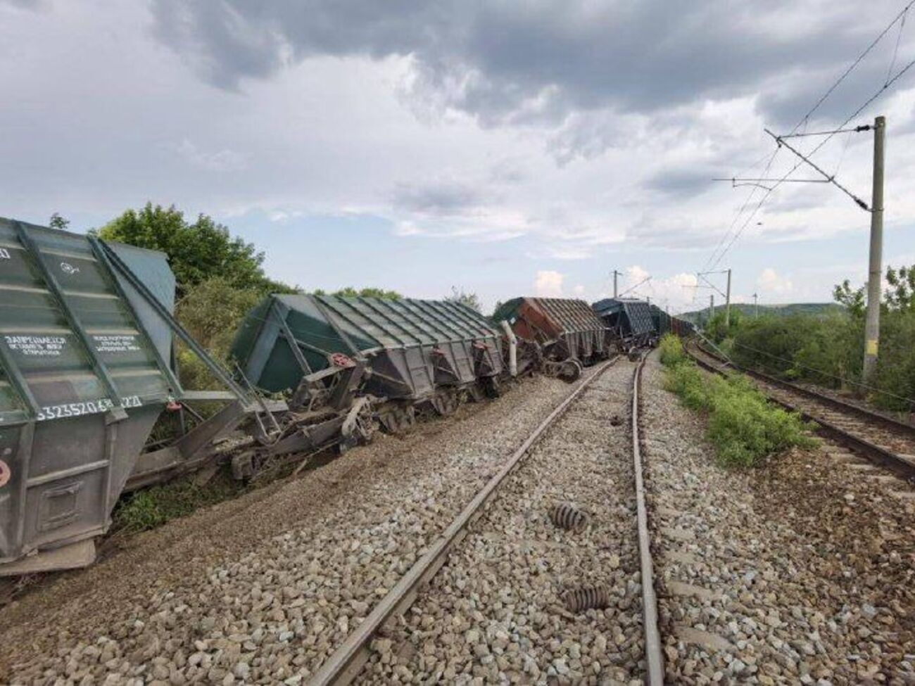 Потяг повертався порожнім після розвантаження