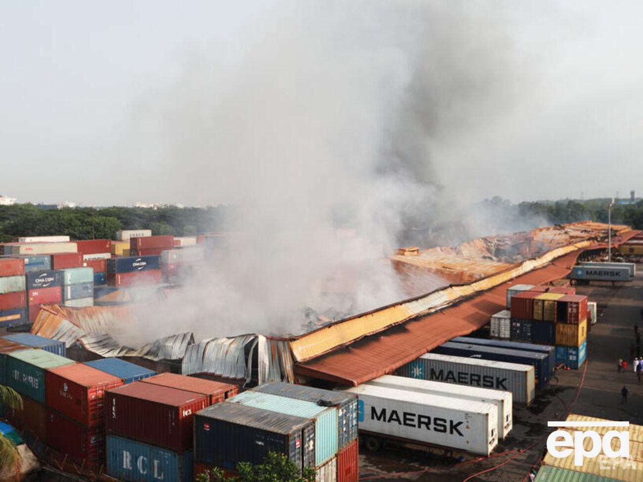 Инцидент произошел на складе с 4 тыс. контейнеров