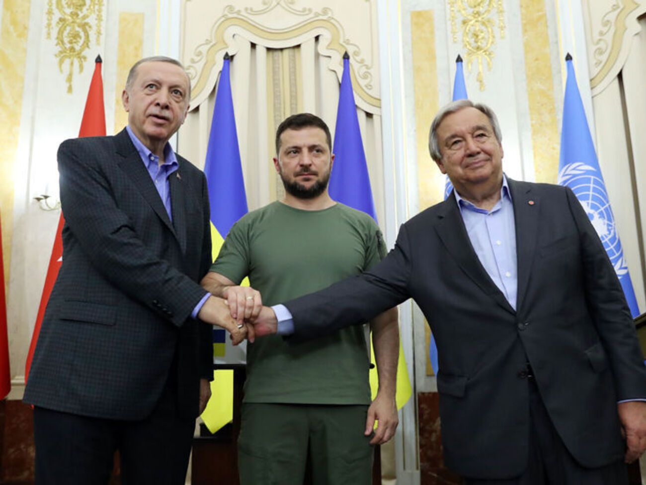 Ердоган, Зеленський та Гутерріш під час зустрічі у Львові скоординували дії щодо головних питань, зазначили у МЗС України