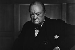 Фотография Черчилля была сделана в декабре 1941 года после того, как он произнес речь о Второй мировой войне в парламенте Канады