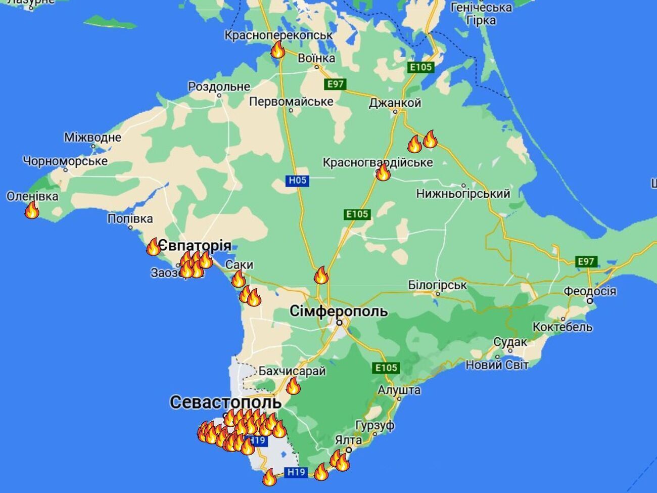 З 9 серпня в окупованому Криму масово фіксують вибухи, зазначив КРЦ