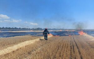 Оккупанты периодически наносят удары по полям с урожаем, вследствие чего происходят пожары