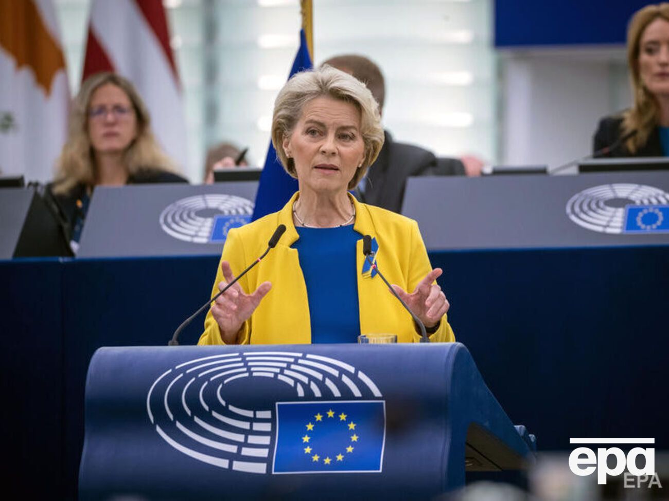 Фон дер Ляйен выступила&nbsp;с ежегодным посланием в Европарламенте