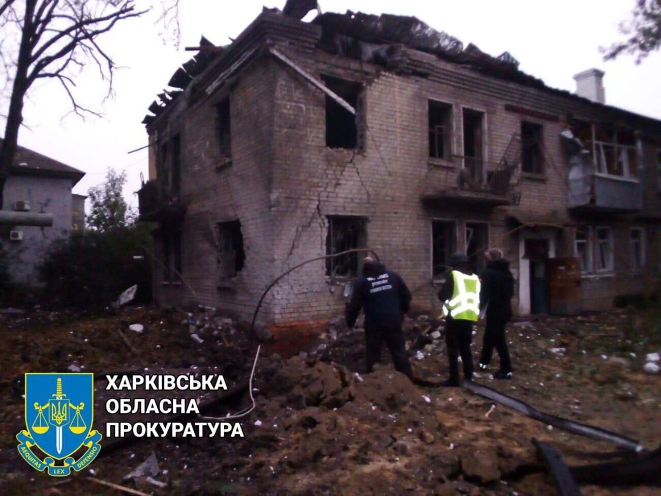 Разрушенный россиянами дом в Харькове