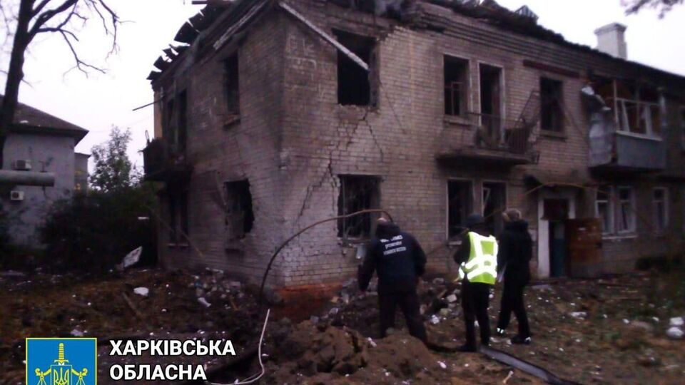 Зруйнований росіянами будинок у Харкові
