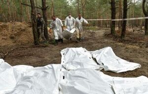 After the de-occupation of Izyum, a mass grave of people was discovered there