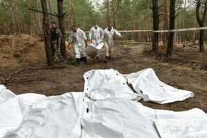 After the de-occupation of Izyum, a mass grave of people was discovered there