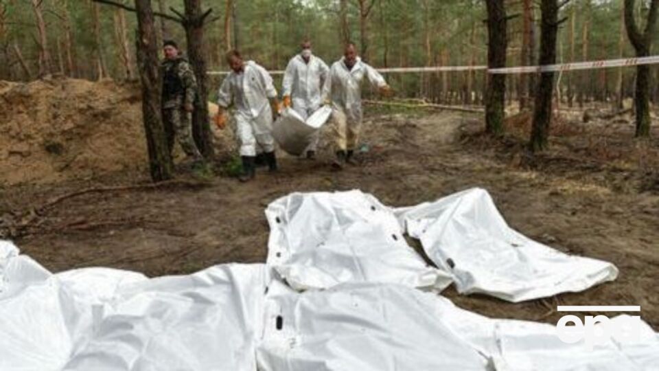 After the de-occupation of Izyum, a mass grave of people was discovered there