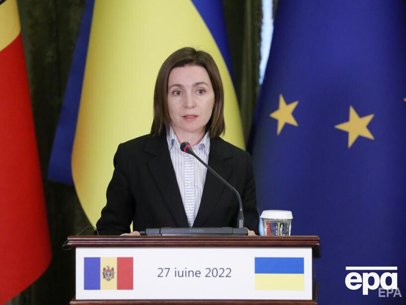 Санду: Ми твердо стоїмо на боці України та підтримуємо її незалежність, суверенітет і територіальну цілісність