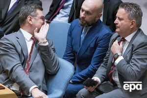Кулеба (слева) выступил в Совбезе ООН 22 сентября