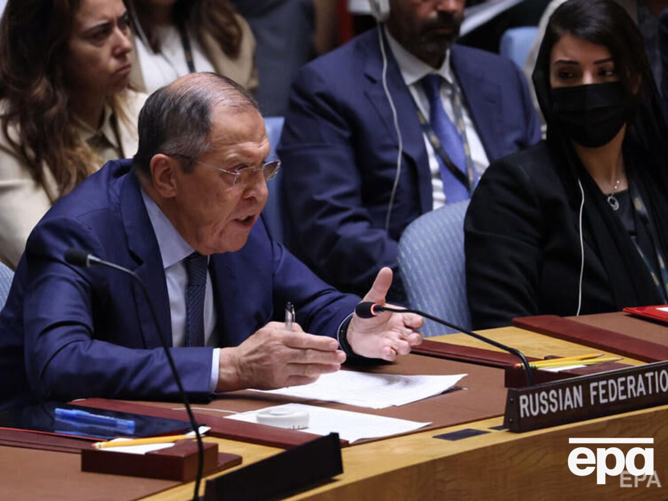 Лавров прийшов на засідання Ради Безпеки ООН, щоб знову повторити відомі тези російської пропаганди, зазначили у Євросоюзі